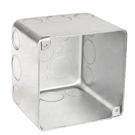 Southwire Electrical Box, 44 cu in, Square Box Type, 4 Gangs, Steel, Square Shape 52181-SVT